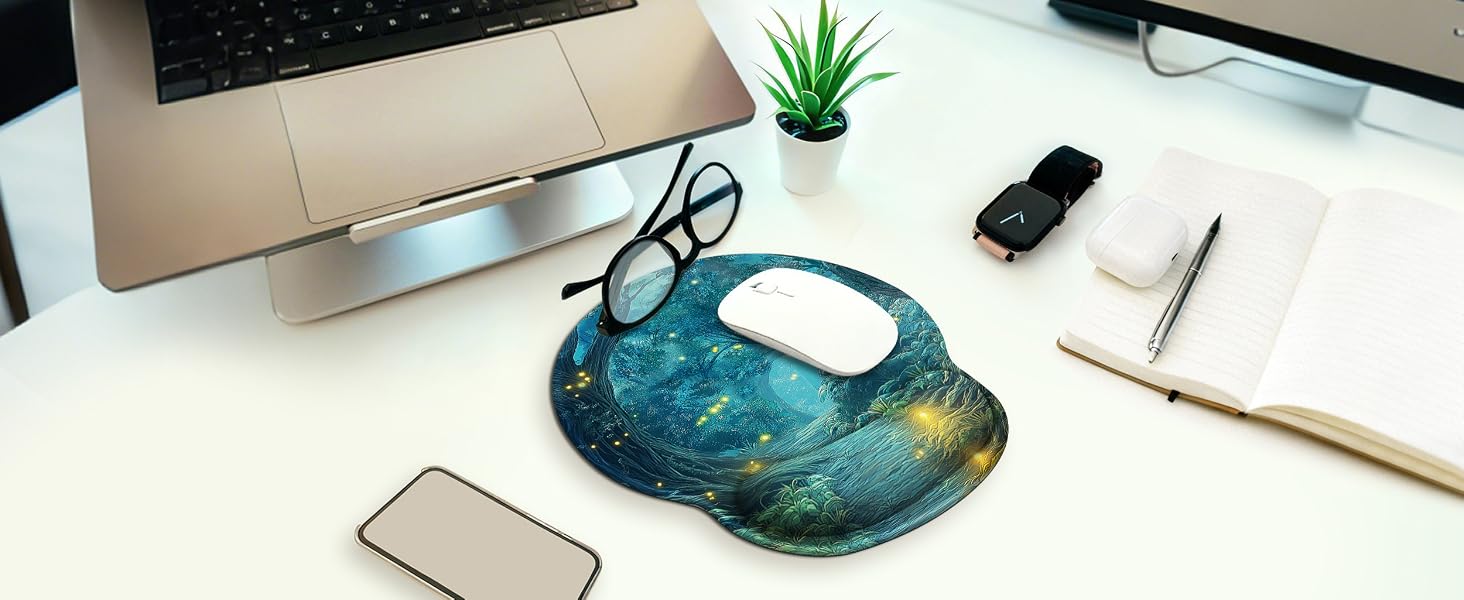 Your Home Office Upgrade: Ergonomic Mouse Pad for All-Day Comfort & Support.