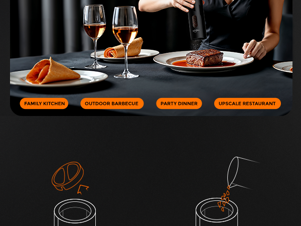 Electric Salt and Pepper Grinder Set Automatic Salt Pepper Grinder Mill