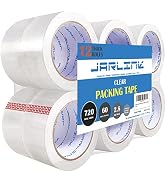 JARLINK Clear Packing Tape (12 Rolls), Heavy Duty Packaging Tape for Shipping Packaging Moving Se...