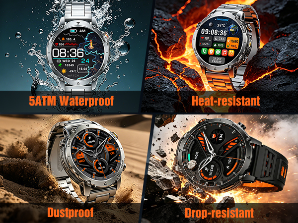 smartwatch compatible with iphone android smart watch for men bluetooth pedometer