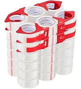 JARLINK 36 Rolls Clear Packing Tape with 6 Dispensers, Heavy Duty Packaging Tape Refills for Ship...