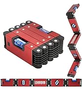 Multi-Function Foldable Level Measuring Tool,LARMEIL 28 Inch Folding Level Woodworking Tools for ...