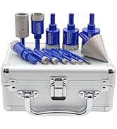 SHDIATOOL Diamond Drill Core Bits,Tile Drilling Core Hole Saw Kit for Porcelain Marble Ceramic Gr...