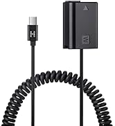 FOMITO USB Type-C PD Trigger to NP-FW50 Dummy Battery Power Adapter Cable for Sony A7000 A6500 A6...