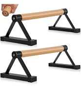 Parallettes Bars, 16 INCH Solid Wood Push Up Bars with Anti-Slip Grip for Calisthenics, Handstand...