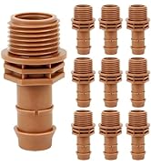 FoxRose PVC to Drip Irrigation Adapter, 1/2" PVC Male Pipe Thread (MNPT) x 1/2" Drip Irrigation B...