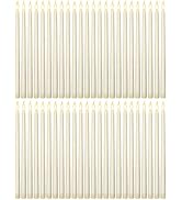 Funtery 48 Pcs Flameless LED Taper Candles Fake Candles Battery Operated Candles Bulk 11 Inch Fli...