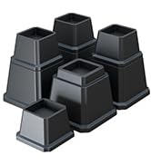 Napnapday Bed Risers 6 inch Heavy Duty, Black
