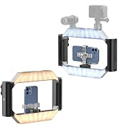ULANZI Smartphone Video Rig with Light, U-Rig Light Cell Phone Handheld Stabilizer with Ring Ligh...