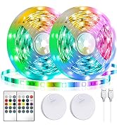 LED Strip Lights Battery Powered13.12ft,Tenmiro Led Lights USB Powered for TV,RGB 5050 Color Chan...
