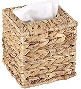 Sumnacon Tissue Box Cover Water Hyacinth Tissue Box Sqaure Tissue Holder Woven Tissue Cover Wicke...