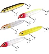 Alwonder Topwater Fishing Lures Kit for Saltwater and Freshwater, Bass Fishing Lures Treble Hooks...