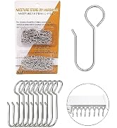 Metal Curtain Hooks for Drapes – 100 Pack Drapery Hooks Curtain Track Hooks Hanger S Hooks Stainl...