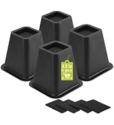 Yookwutar 4 Pack Furniture Risers 6 Inch, Bed Risers Heavy Duty for Table Desk Couch Chair Sofa C...