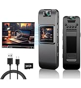Mini Body Camera HD 1080P Wearable Video Recorder, Small Security Camera with 32GB SD Card Night ...
