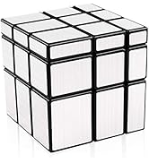D-FantiX Shengshou Mirror Cube 3x3x3 Speed Cube 3x3 Mirror Blocks Cube Different Shapes Silver Cu...