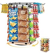 Jumyee Chip Display Stand for Party, 4 Tiers 32 Clip Chip Holder & 8 Hooks Chip Display Rack Orga...