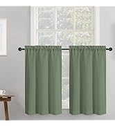 Chyhomenyc 2 Panels Short Kitchen Tiers Half Window Semi Sheer Curtains 36 Inch Length for Kitche...