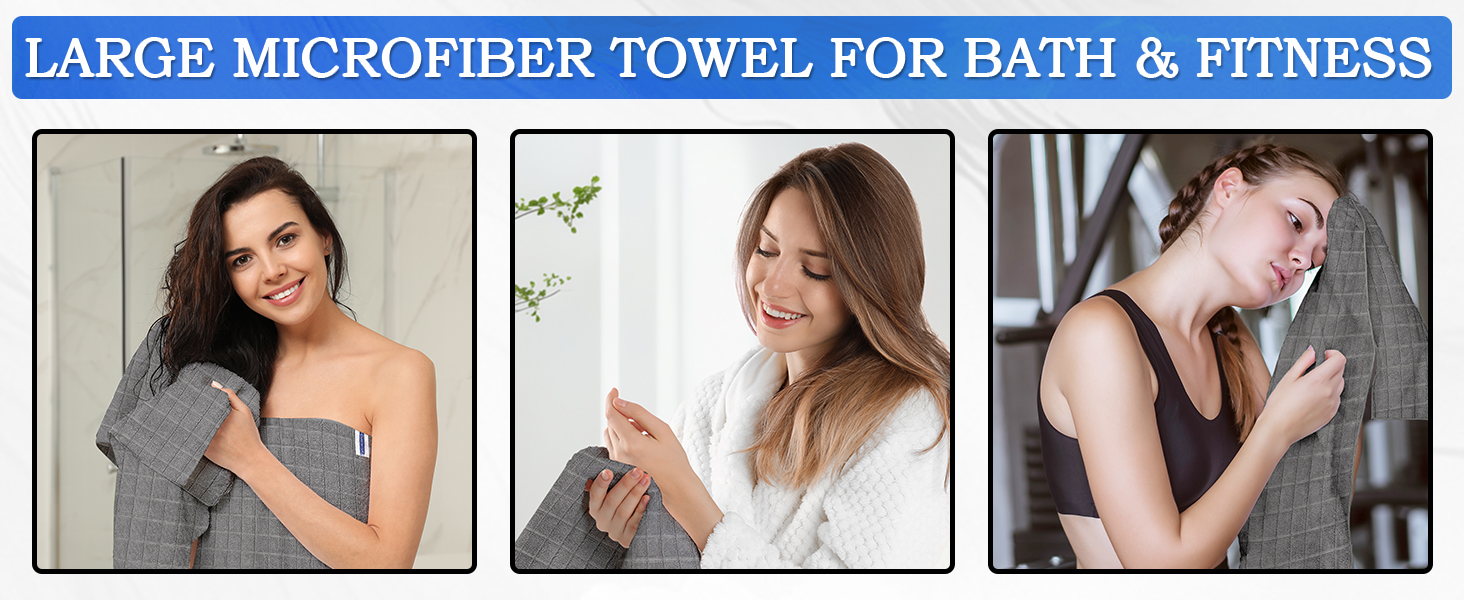 Quick Dry Bath Towel Set - Super Soft Bathroom Towels for Daily Use