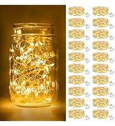 btfarm 20 Pack Fairy Lights Battery Operated, 3 Modes 7ft 20 Led Twinkle Lights, Mini Bulk String...