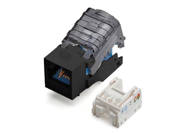 truecable cat6a unshielded toolless keystone jack black