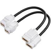 VCELINK HDMI 2.1 Keystone Jack and Coupler 7.09 in, Female to Female Pigtail Cable HDMI Coupler f...