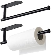 Paper Towel Holder - Under Cabinet Paper Towel Holder for Kitchen, Adhesive Paper Towel Roll Rack...