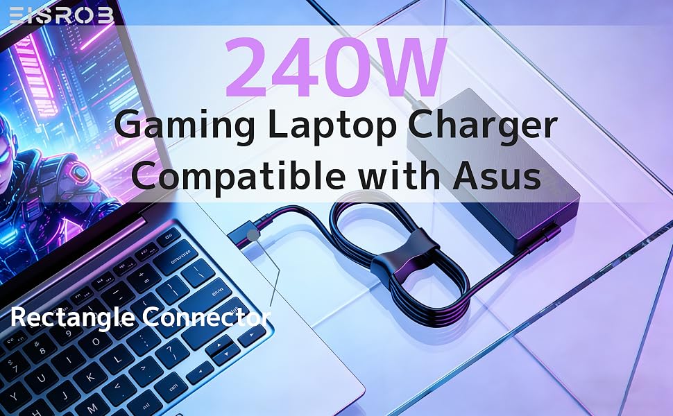Replacement for ASUS Gaming Laptop Charger 240W 200W Power Supply