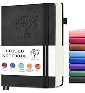 PERCUN Dotted Journal Notebook for Men & Women, 160 Pages Dot Grid notebook for Note Taking, Bull...