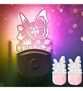 L LOHAS LED Night Lights Plug into Wall, Butterfly Night Light for Kids, Night Light Dusk to Dawn...