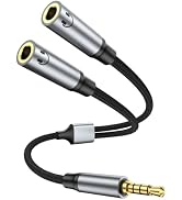KAYQINHO 3.5mm Headphone Splitter, Hi Fi Sounds Extension Cable Audio TRRS Y Splitters(4 Pole), 3...