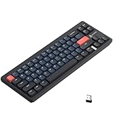 A.JAZZ AKL680 65% Low Profile Wireless Mechanical Keyboard, BT/2.4Ghz Dual Mode 68 Keys Gaming Ke...