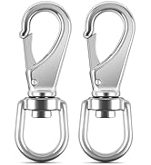 PACETAP Flag Clips for Flagpole Stainless Steel 3.5 Inch Swivel Eye Snap Hooks-Heavy Duty Flag Po...