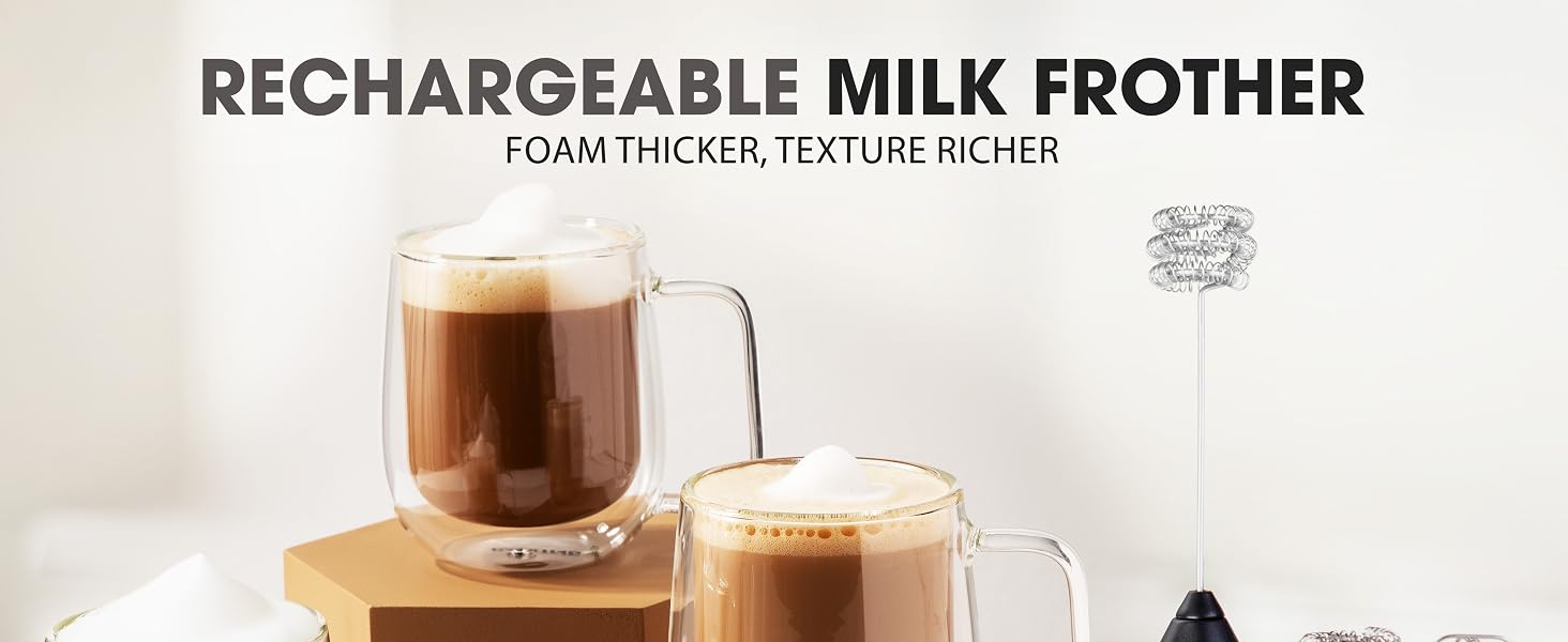 Rechargeable Milk Frother