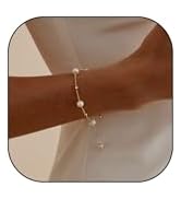 Pearl Bracelets for Women Dainty Baroque Pearl Bracelet White Bridesmaid Bridal Bracelet Wedding ...