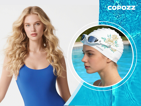 Swim cap for long hair