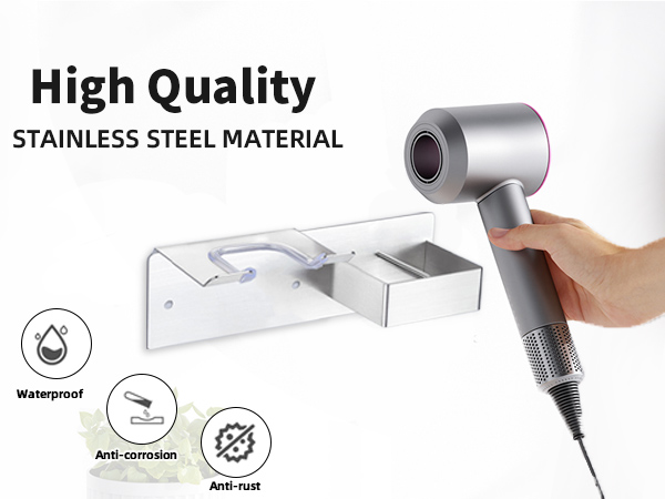 Our blow dryer holder wall mounted for bathroom is built to last.