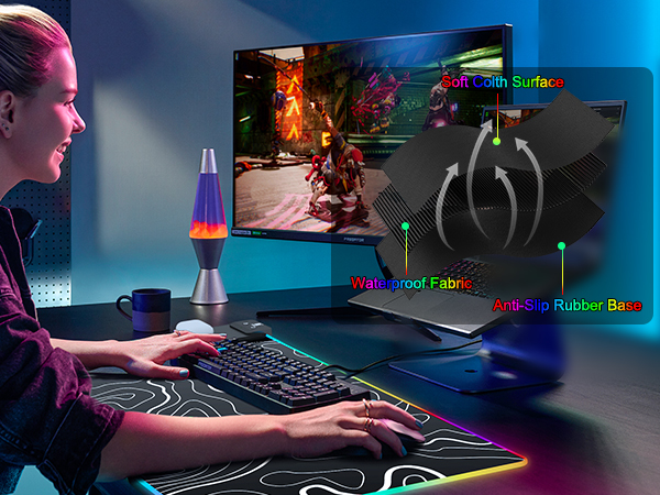 fast charging mouse pad large