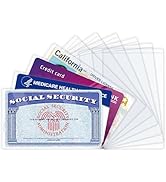 10 PCS Social Security Card Protector Sleeves,31 Mil Soft Clean Waterproof SSN/New Medicare/Credi...