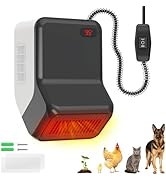 Dog House Heater with Thermostat for Small Chicken Coop, Electric Pet Heater for Outside Dog Cat ...