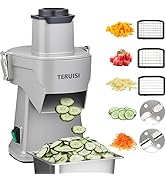 TERUISI 4-In-1 Electric Vegetable Chopper, 200W Vegetable Slicer Food Processor, Veggie Food Cutt...