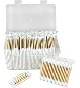 1000 Count Cotton Swabs for Ears, Pointed Double Tips Cotton Buds, Organic Bamboo Cotton Swabs Su...
