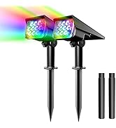 T-SUN Solar Spot Lights Color Changing, 20 LEDs Solar Landscape Spotlights Outdoor Waterproof Aut...