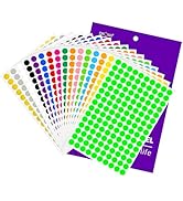 PARLAIM 2400PCS Colored Dot Stickers 1/2