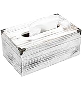 Distressed Wooden Rustic Facial Tissue Box Holder Tissue Box Cover Napkin Dispenser for Bathroom ...
