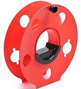 Homeon Wheels Cord Storage Reel with Center Spin Handle Easy to Use 125-Feet Red