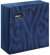 Dark Blue Dinner Paper Napkins - Extra Heavy Disposable Dinner Napkins - Alternative To a Real Cl...