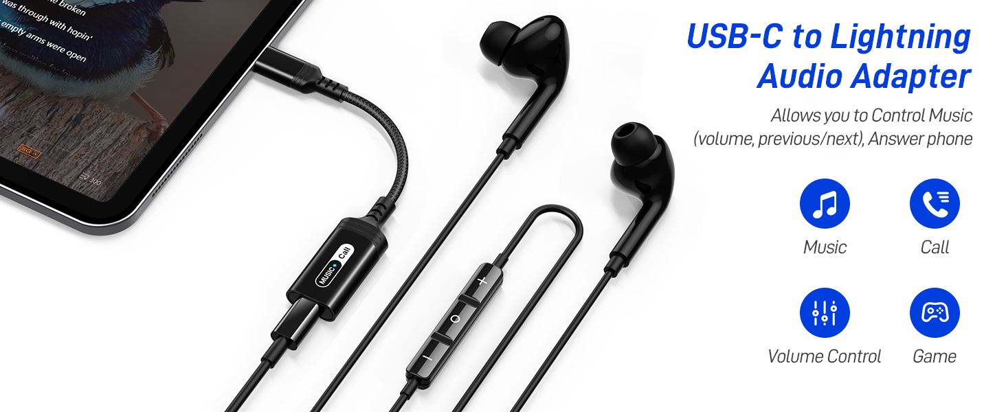 USB C to Lightning Audio Adapter