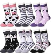 SDBING 6 Pairs Kids Fuzzy Socks Toddler Non Slip Socks Boys Girls Soft Fluffy Winter Warm Slipper...