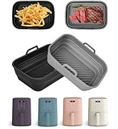 Air Fryer Silicone Liners Collapsible 2-Pack for bella 4Qt(3.3lb) Slim Air Fryer, Reusable Airfry...